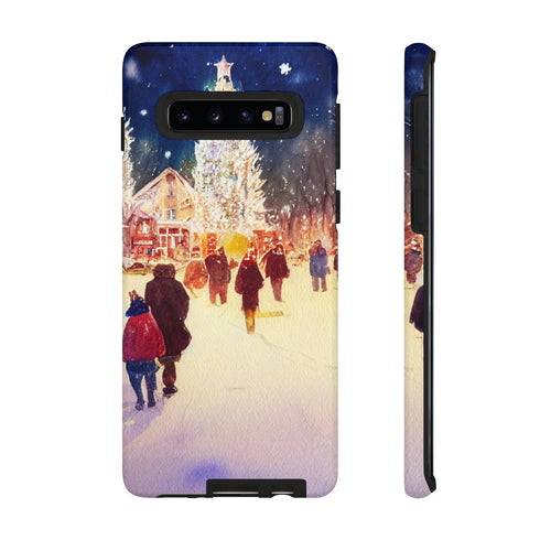 A Christmas Market in Denver Colorado - Impact Resistant Phone Case Samsung Galaxy S10 Glossy